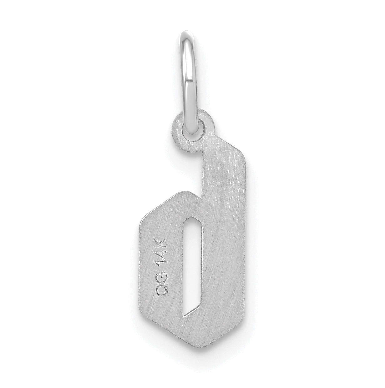 Sterling Silver Rhodium plated Lower case Letter B Initial Pendant