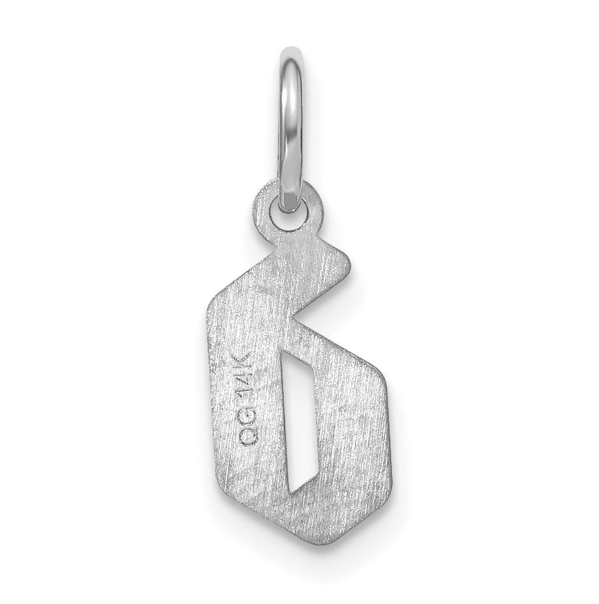 Sterling Silver Rhodium plated Lower case Letter D Initial Pendant