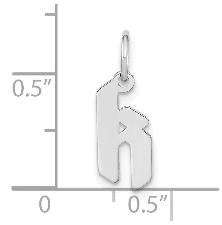 Sterling Silver Rhodium plated Lower case Letter K Initial Pendant