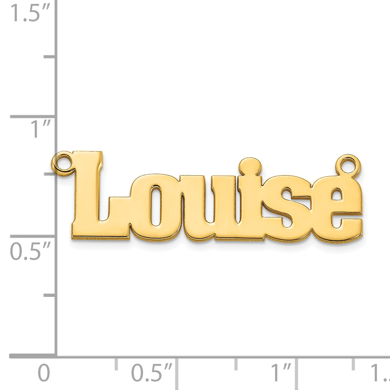 10k Polished Yellow Gold Aachen Font Name Plate