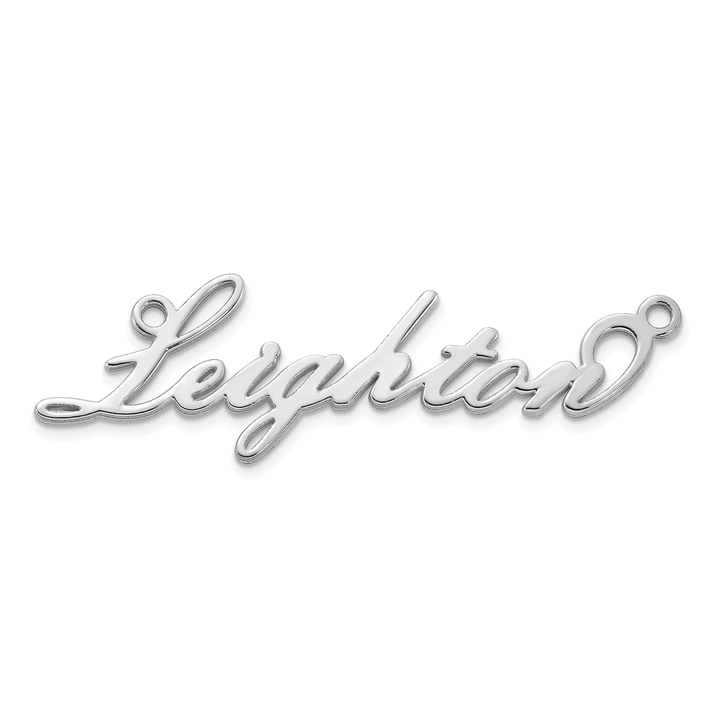 10k Polished White Gold Embassy BT Font Name Plate