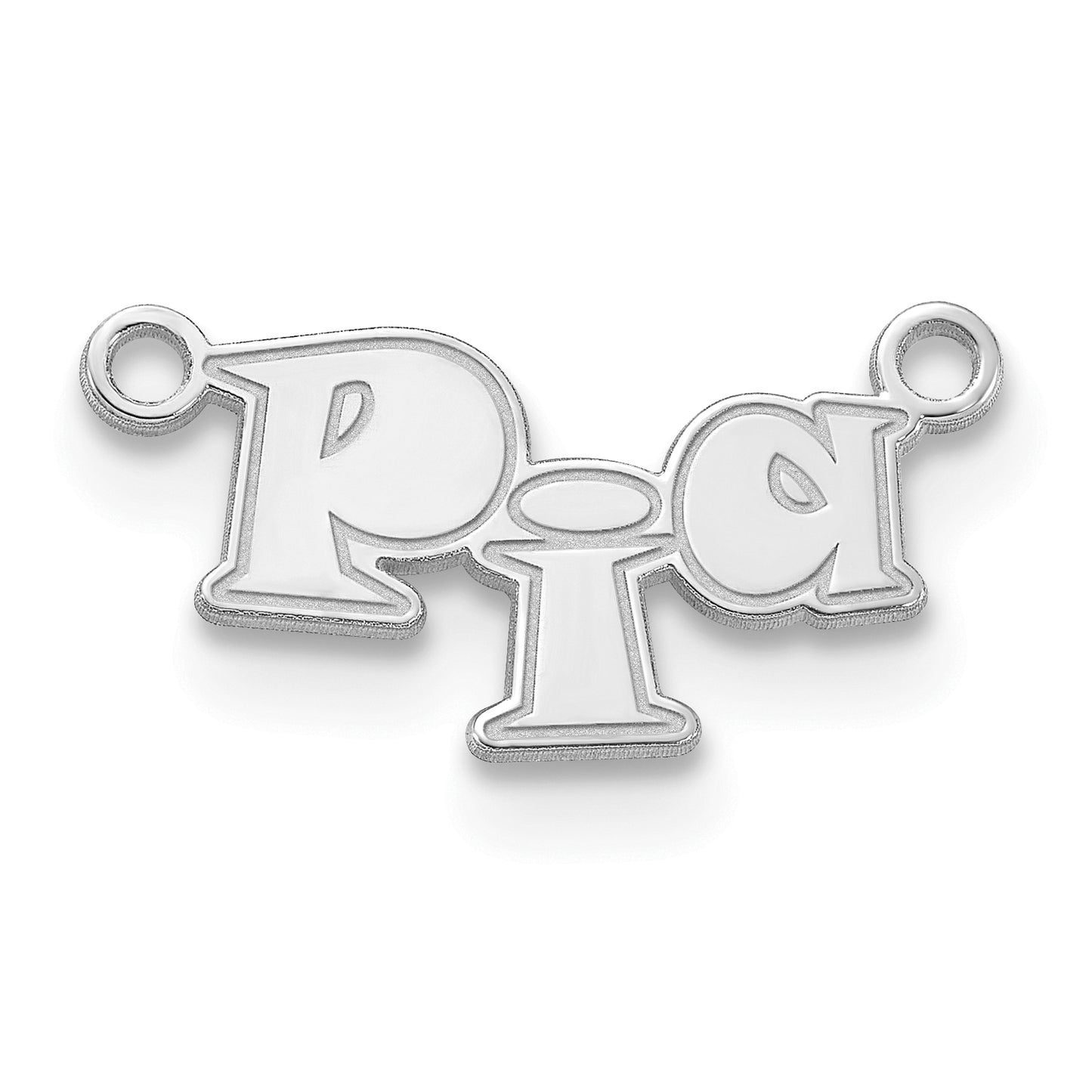 14k Polished White Gold Snap ITC Font Name Plate