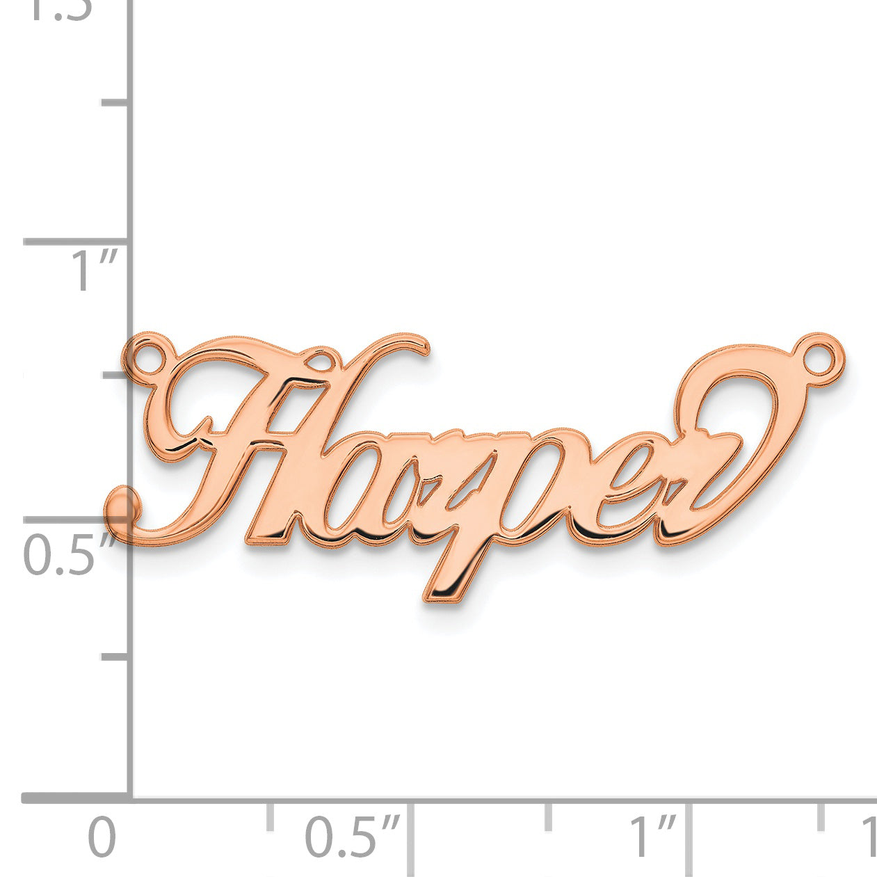 14K Rose Gold Polished Name Plate