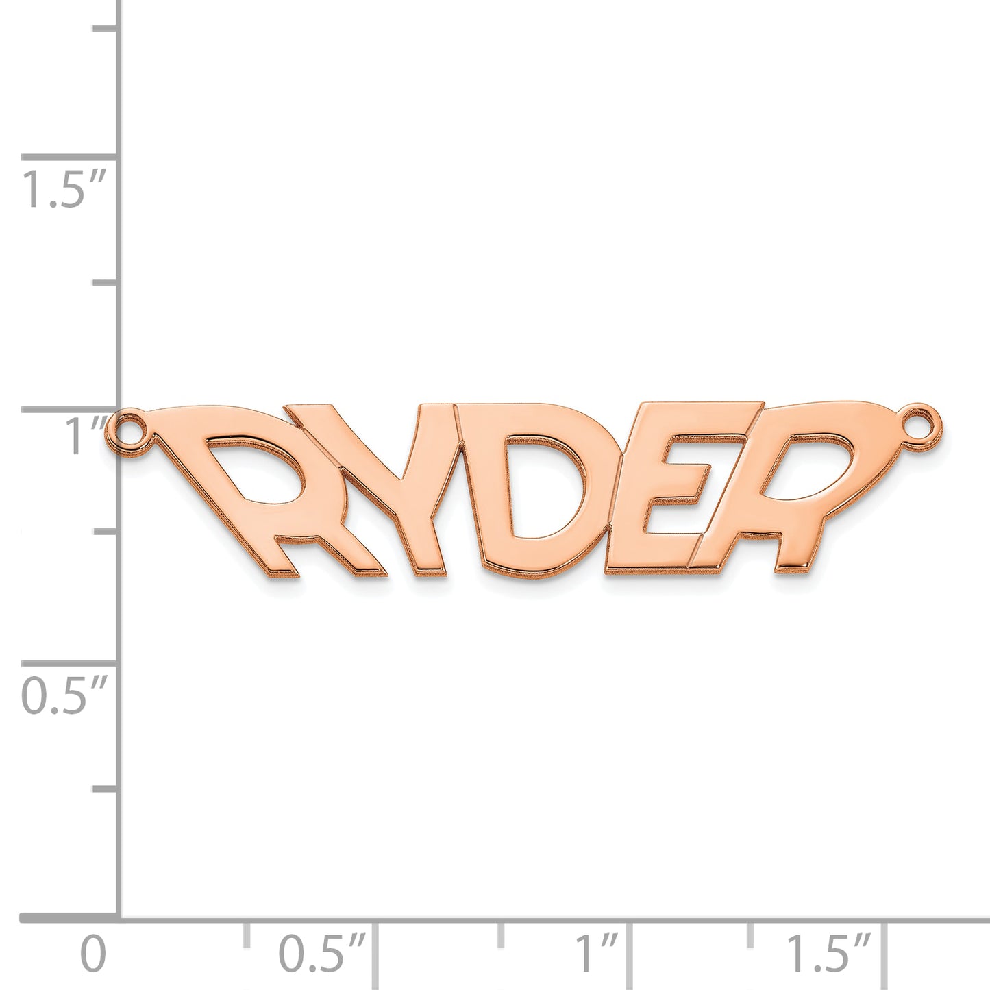 14k Polished Rose Gold VinnieBoombah Font Name Plate
