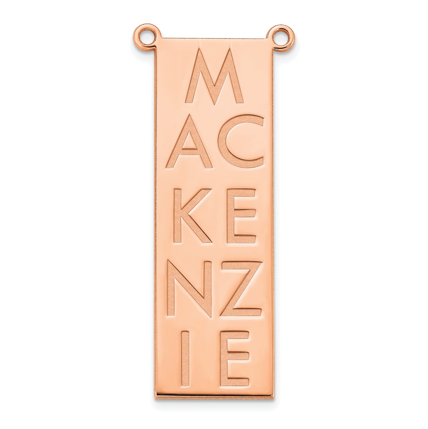 Sterling Silver Or Gold Plated Vertical Letter Polished Bar Charm
