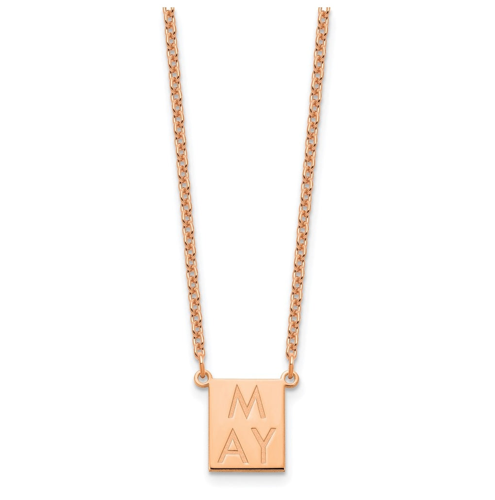 Sterling Silver Or Gold Plated Vertical Letter Polished Bar Charm