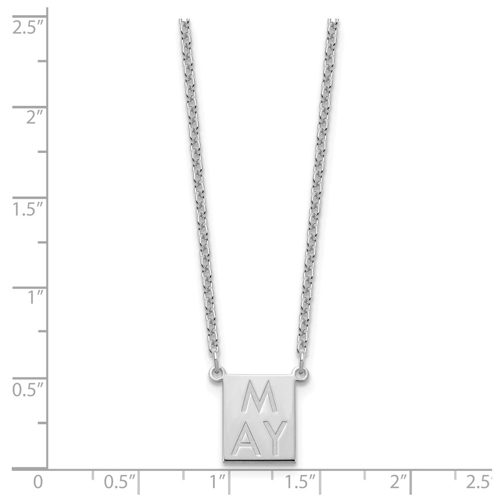 Sterling Silver Or Gold Plated Vertical Letter Polished Bar Charm