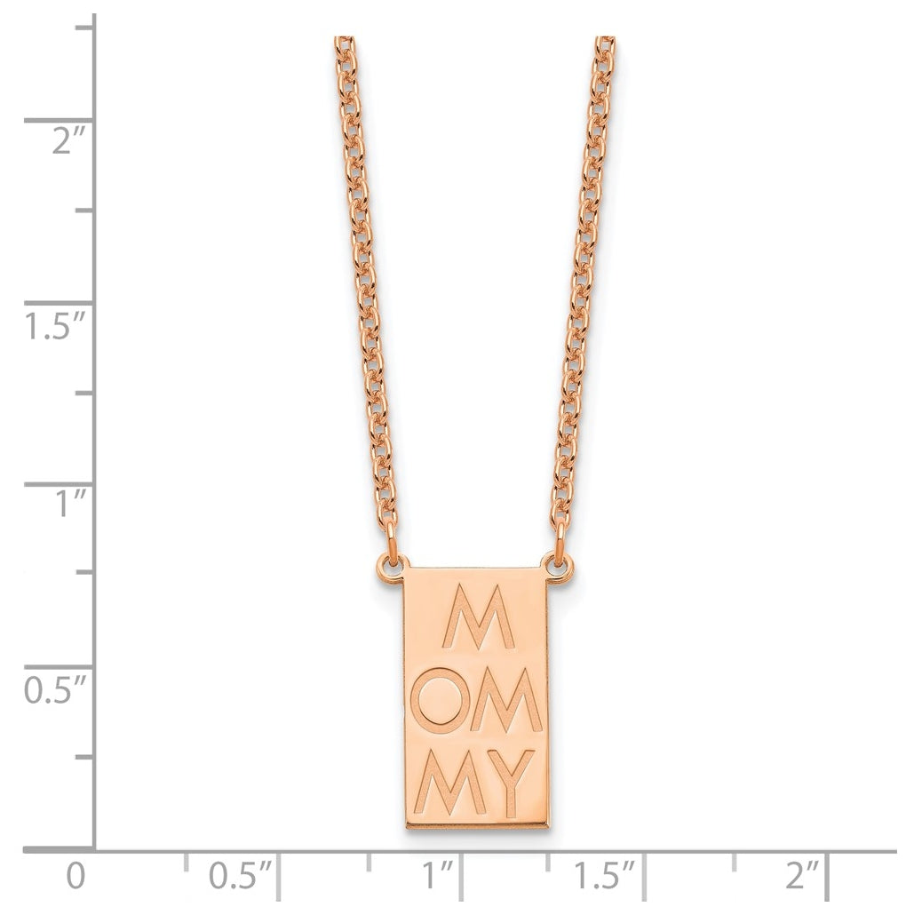 Sterling Silver Or Gold Plated Vertical Letter Polished Bar Charm