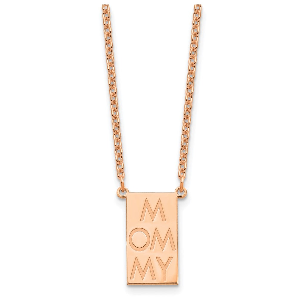 Sterling Silver Or Gold Plated Vertical Letter Polished Bar Charm