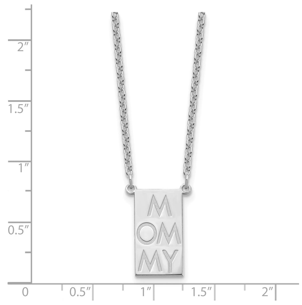 Sterling Silver Or Gold Plated Vertical Letter Polished Bar Charm