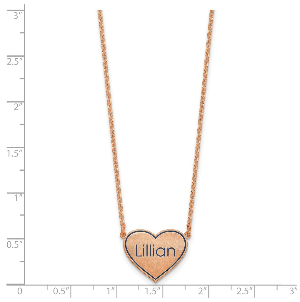 14K Yellow Or White Or Rose Gold Or Sterling Silver Brushed Station Epoxy Necklace