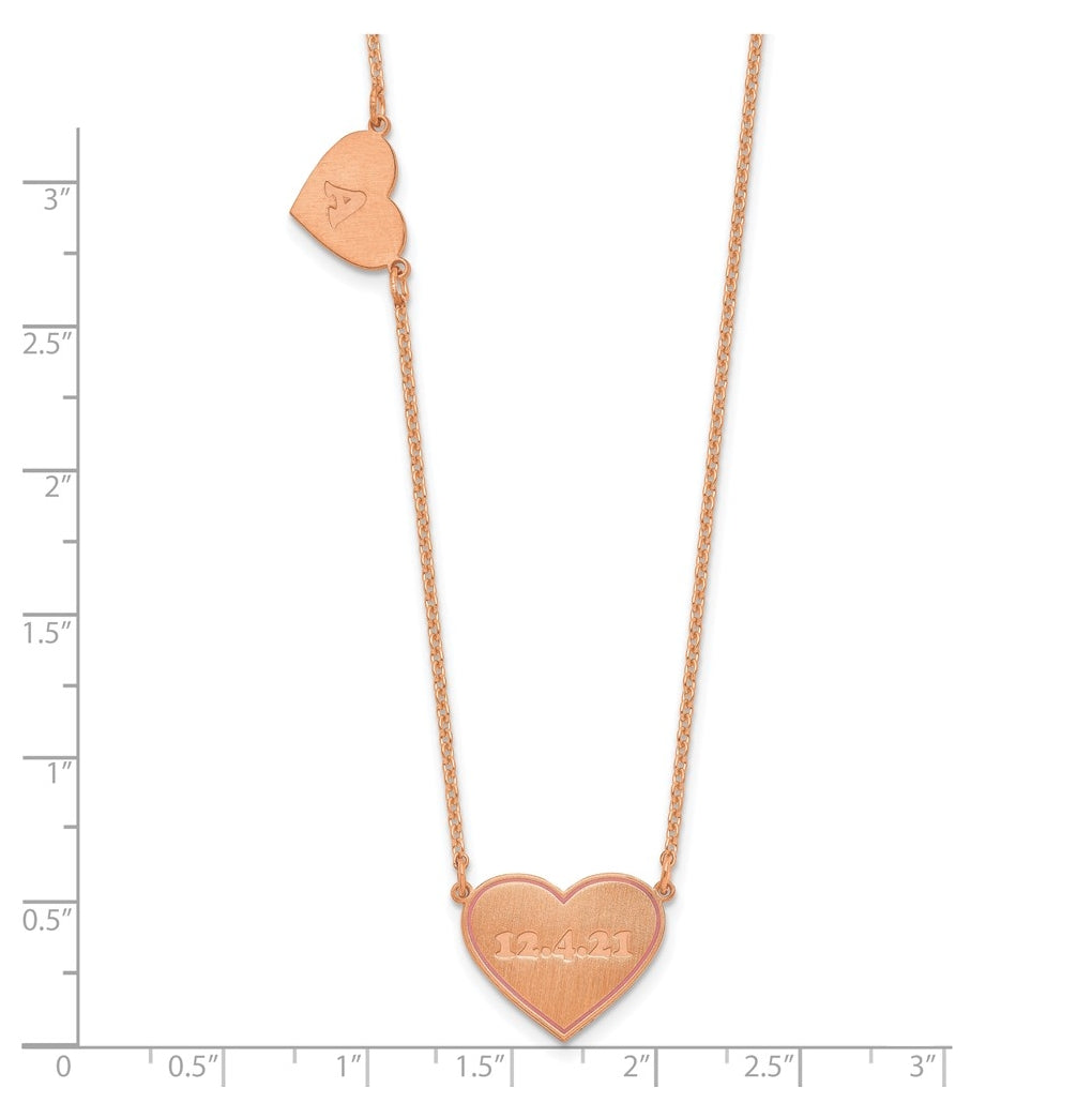 14K Yellow Or White Or Rose Gold Or Sterling Silver Brushed Station Epoxy Necklace