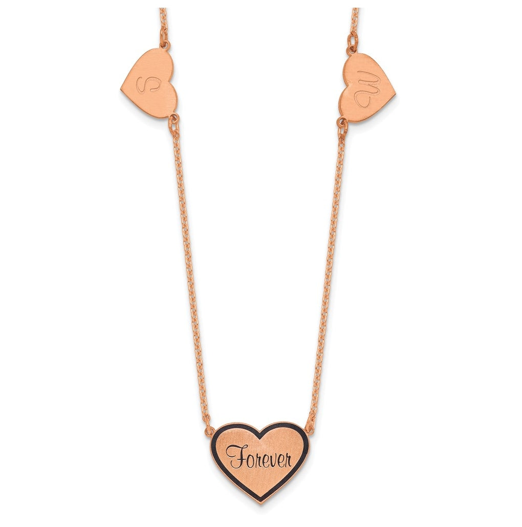 14K Yellow Or White Or Rose Gold Or Sterling Silver Brushed Station Epoxy Necklace