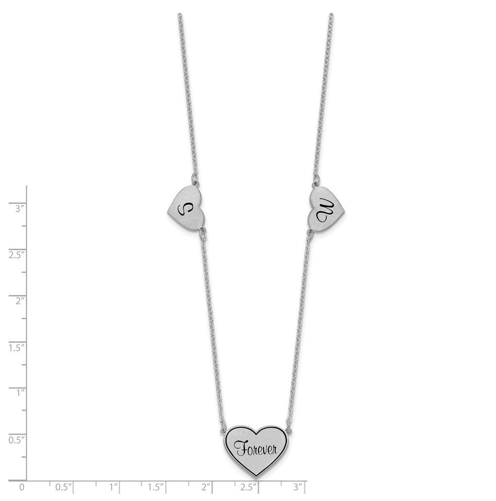 14K Yellow Or White Or Rose Gold Or Sterling Silver Brushed Station Epoxy Necklace