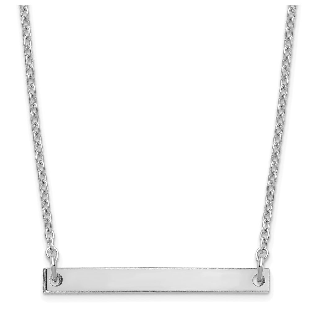 14K Yellow Or White Or Rose Gold Or Sterling Silver Or Rose Gold Plated Polished Large Sideways Letter Necklace