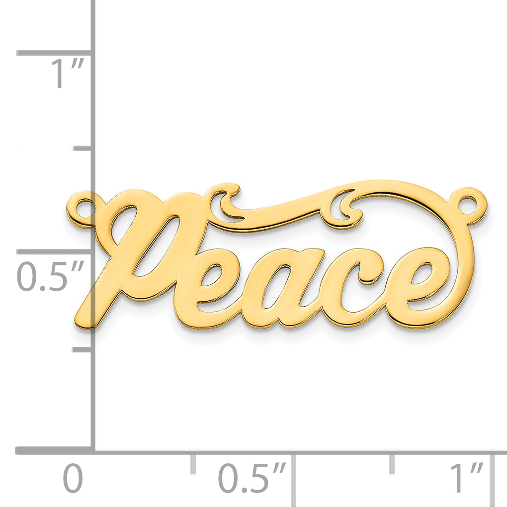 Sterling Silver Gold plated Polished Name Plate