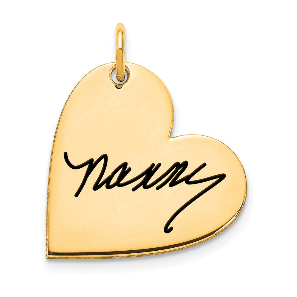 10K Yellow Gold Signature Heart Charm