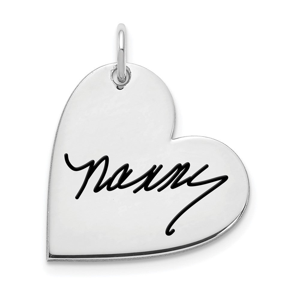 10K White Gold Signature Heart Charm