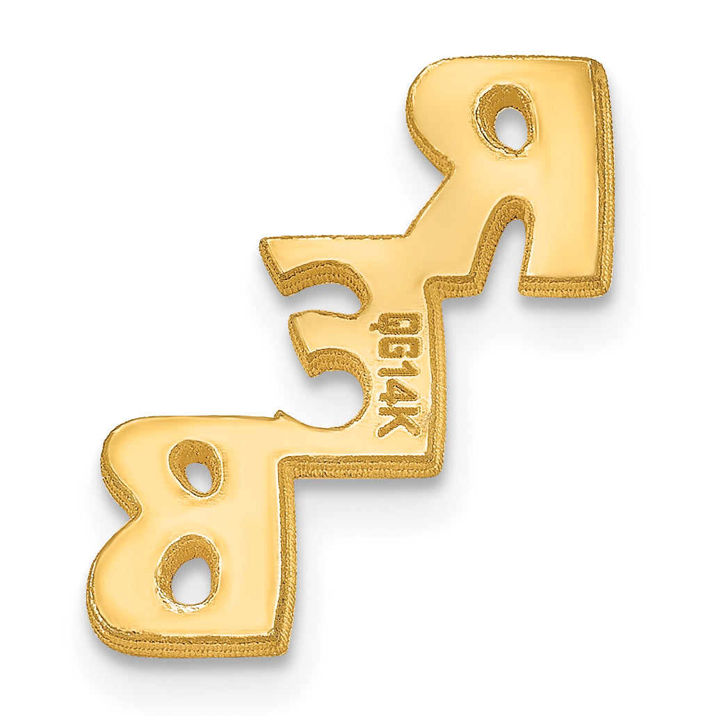 Sterling Silver Gold plated Polished Cut Out Tie Tac