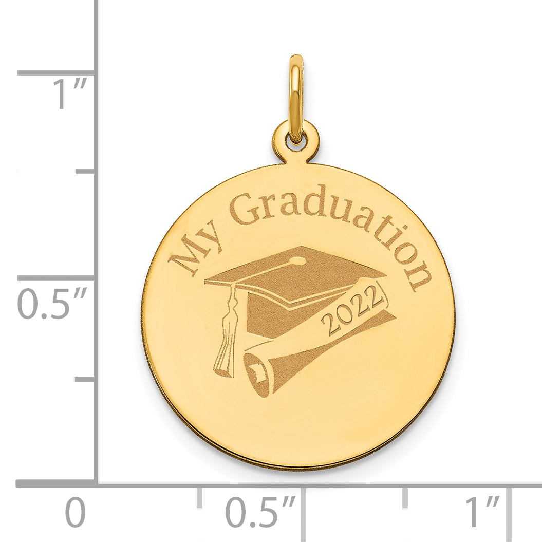 Sterling Silver Gold Plated Personalized Graduation Charm