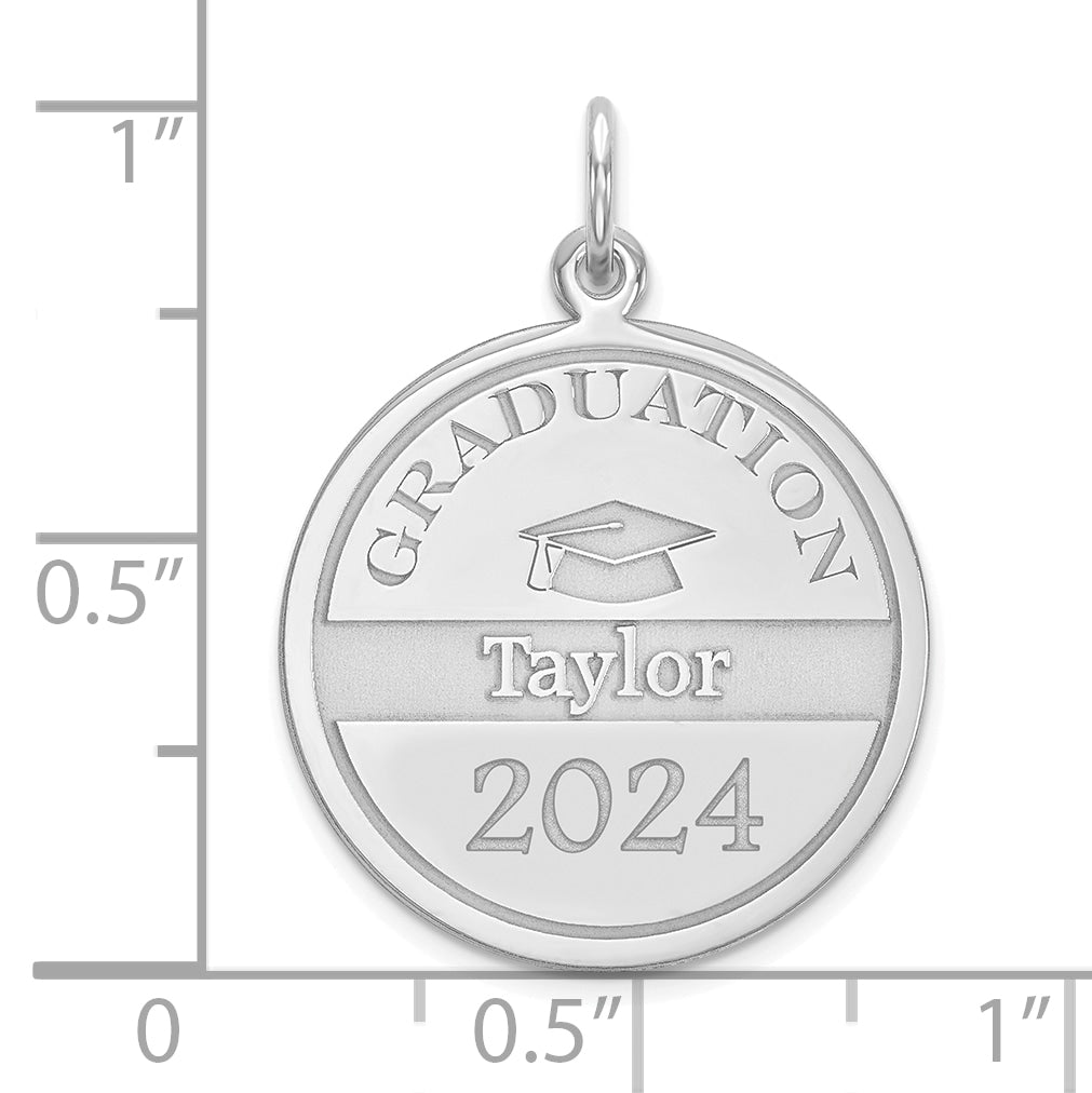 Sterling Silver Personalized Graduation Charm