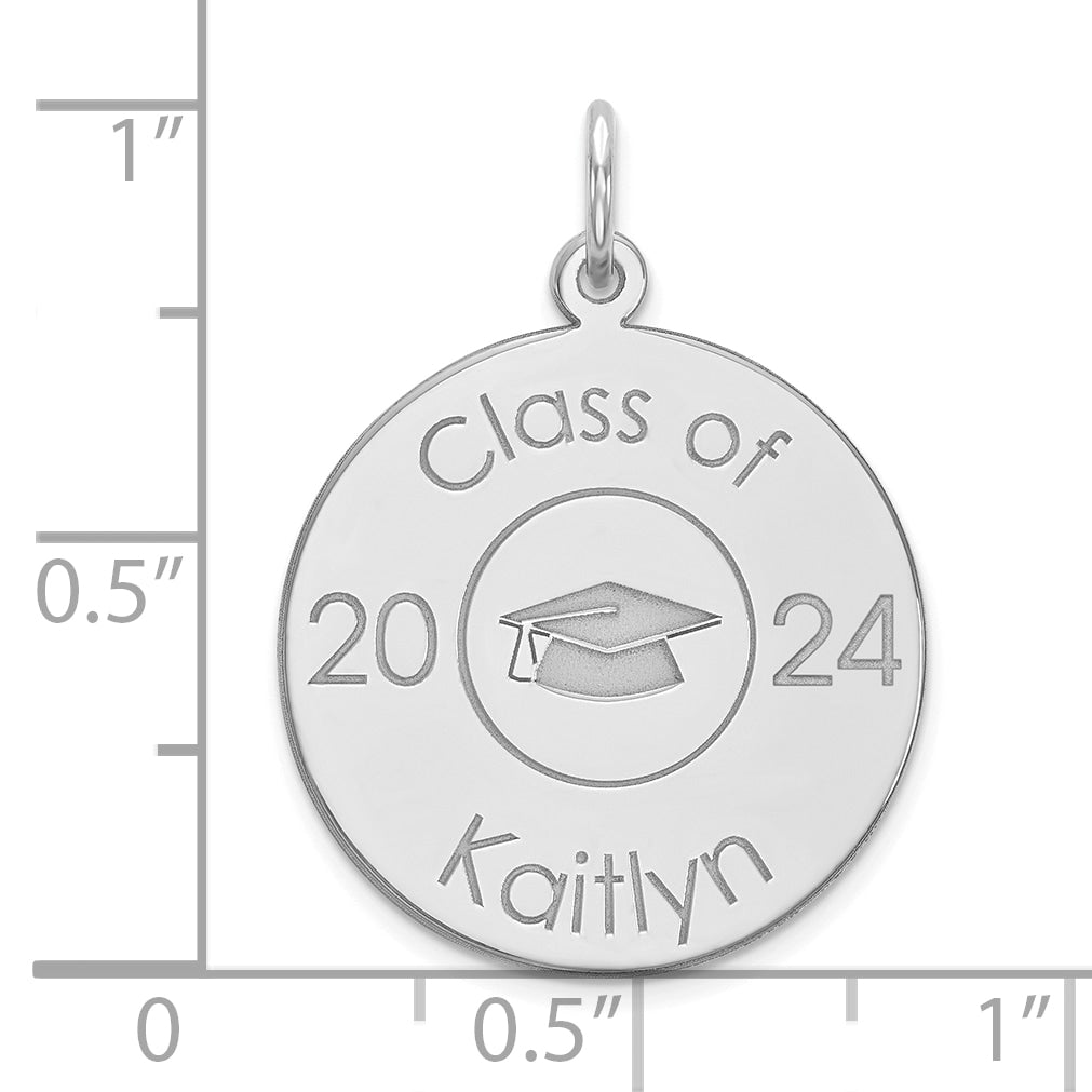 Sterling Silver Personalized Graduation Charm