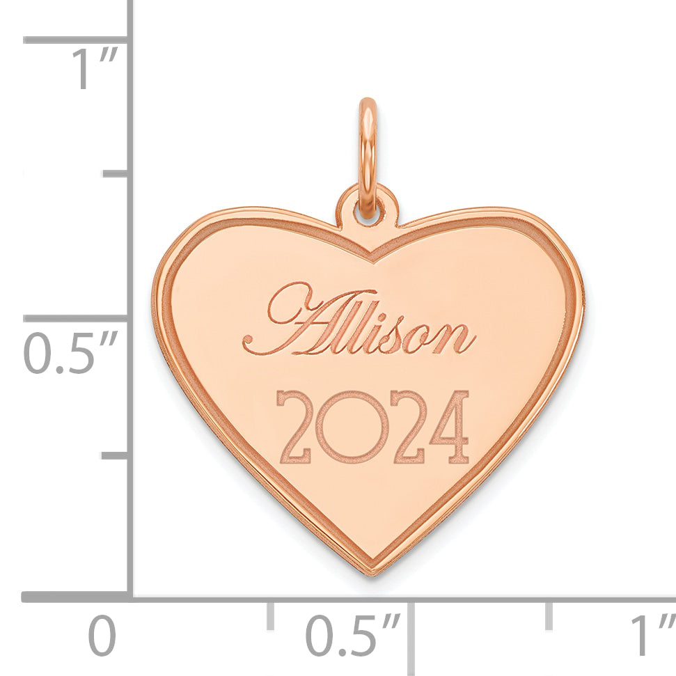 Rose Gold Plated Sterling Silver Personalized Graduation Charm
