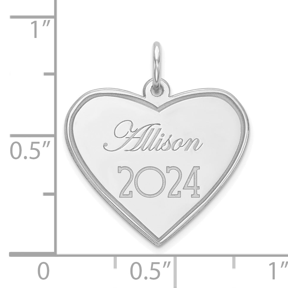 Sterling Silver Personalized Graduation Charm