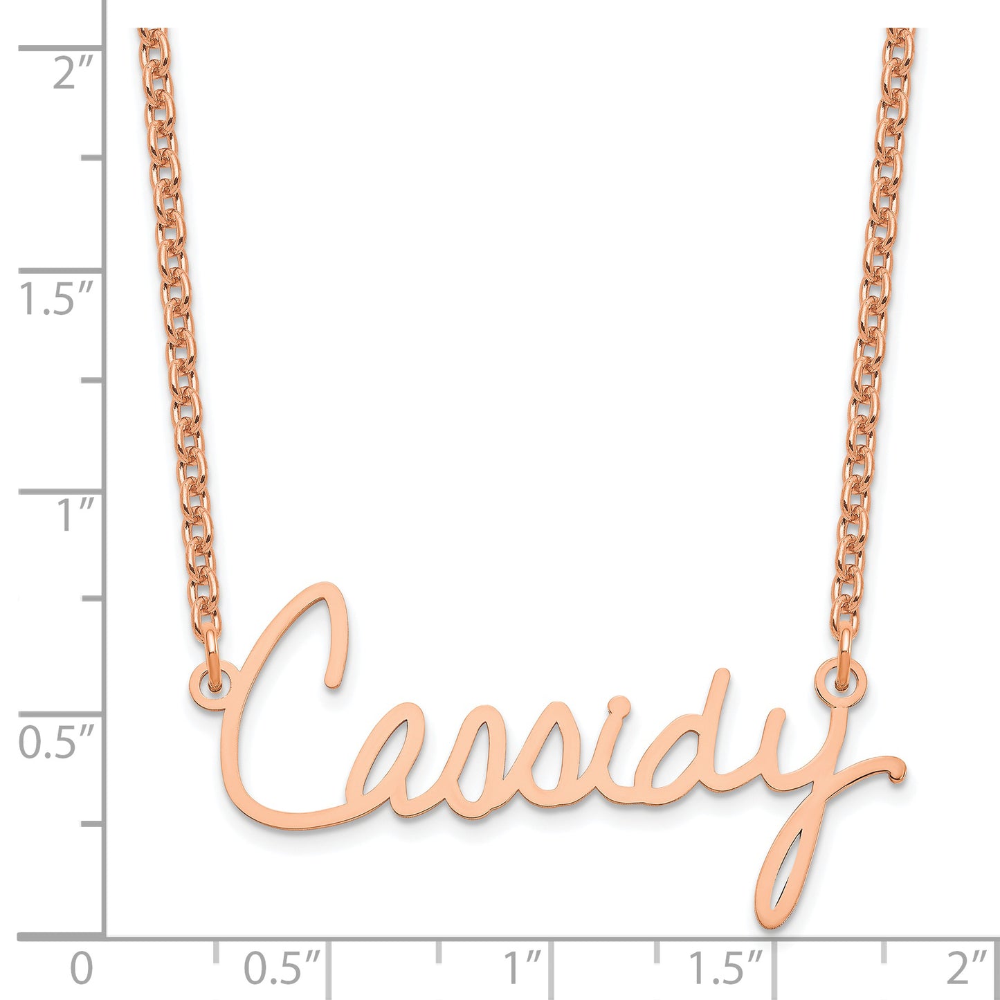 Sterling Silver Rose Gold plated Signature Necklace