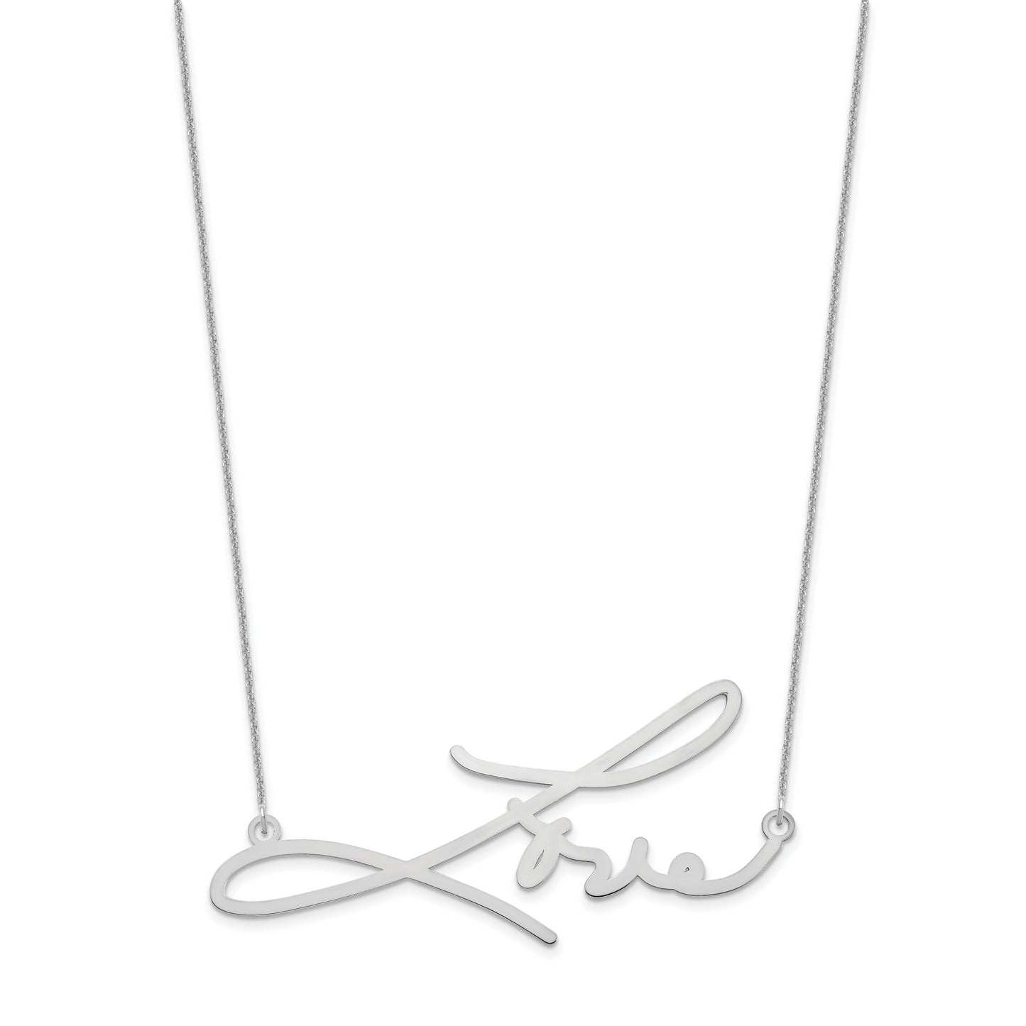 10K White Gold Signature Necklace