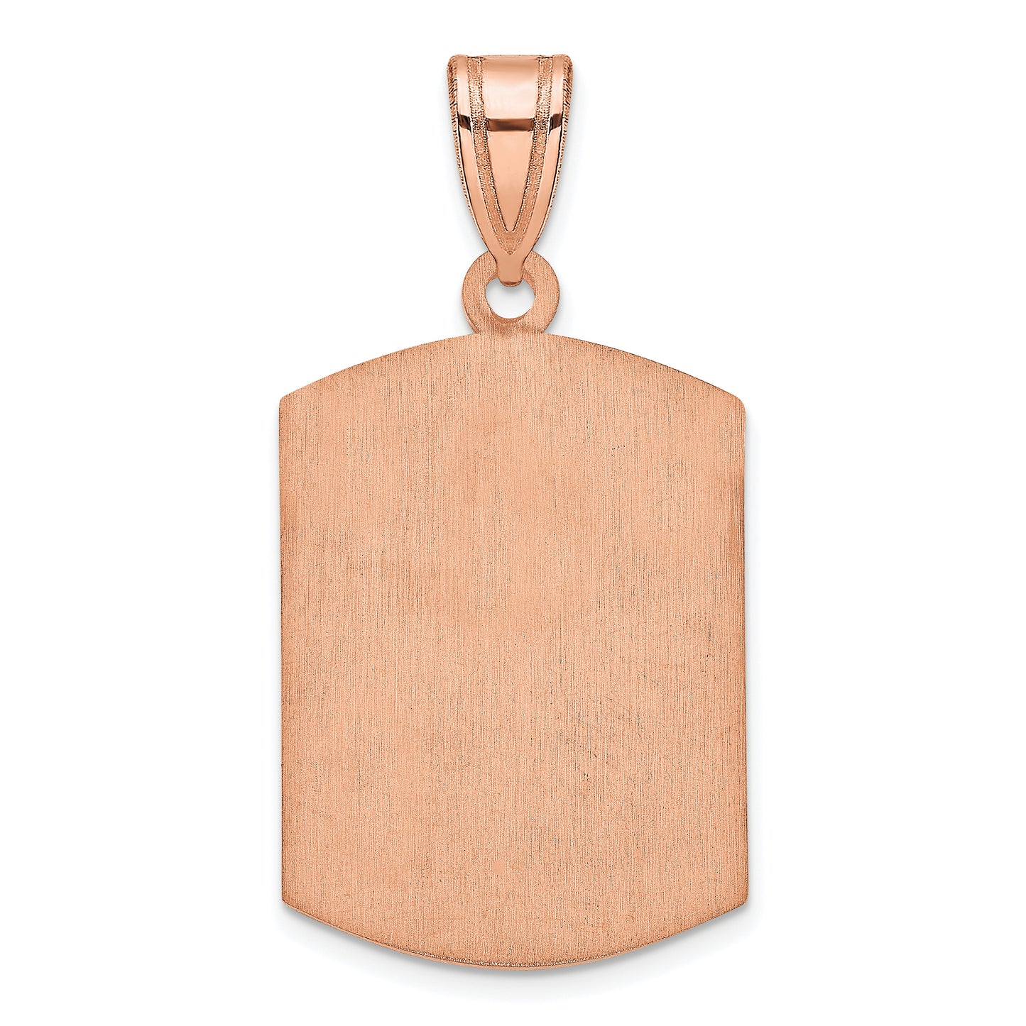 Sterling Silver Rose Gold plated Brushed Monogram Pendant