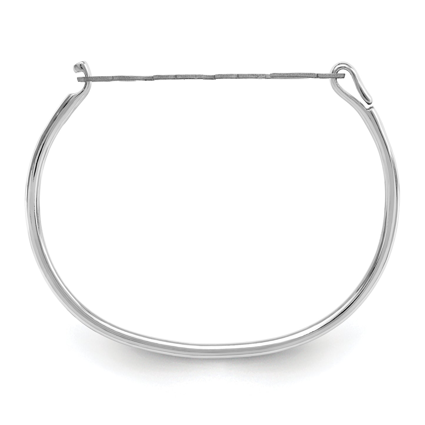 14K Yellow Gold Polished Name Plate on Sterling Silver Bangle