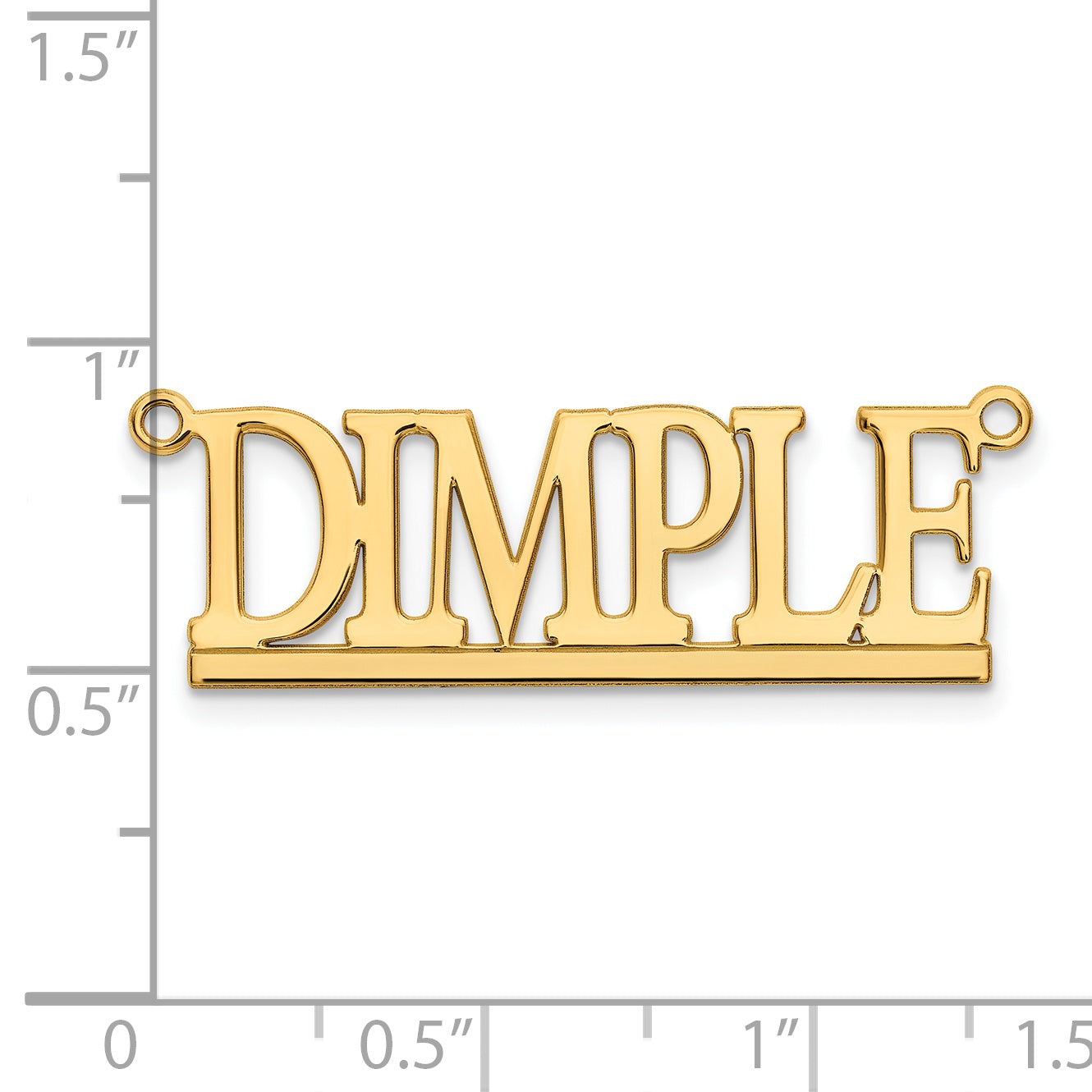14K Yellow Gold Polished Bamberg Font Name Plate
