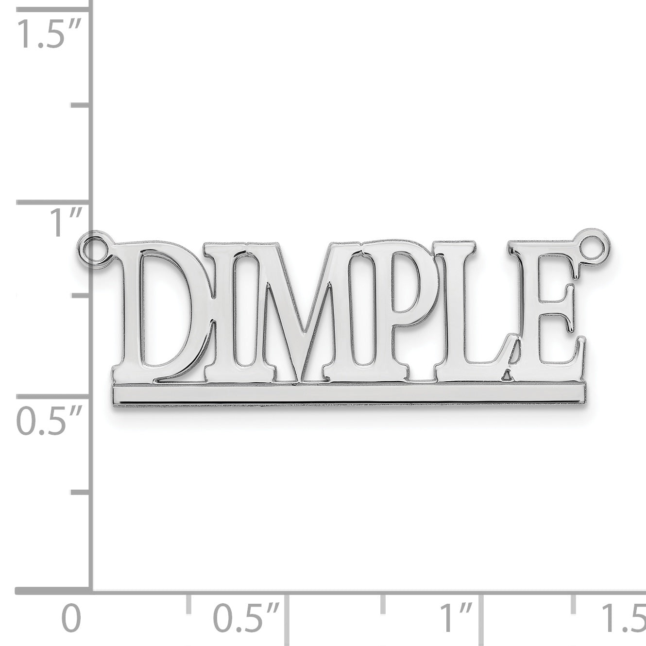 14K White Gold Polished Bamberg Font Name Plate
