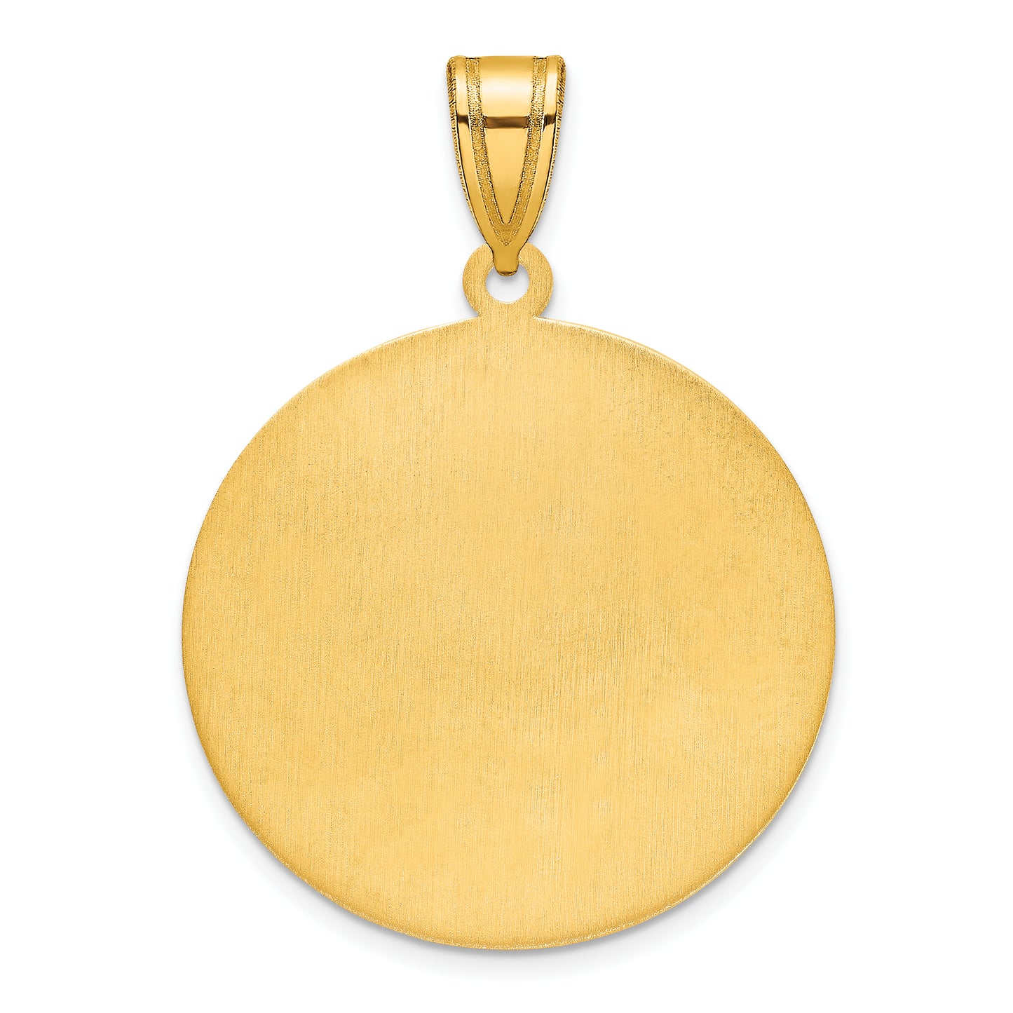 14K Yellow Gold Brushed I LOVE YOU TO THE MOON AND BACK Pendant