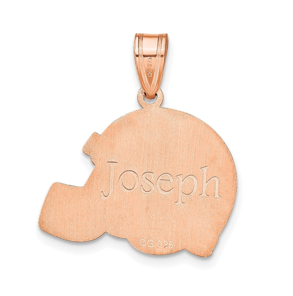 14k Rose Gold Or Sterling Silver Personalized Pendant
