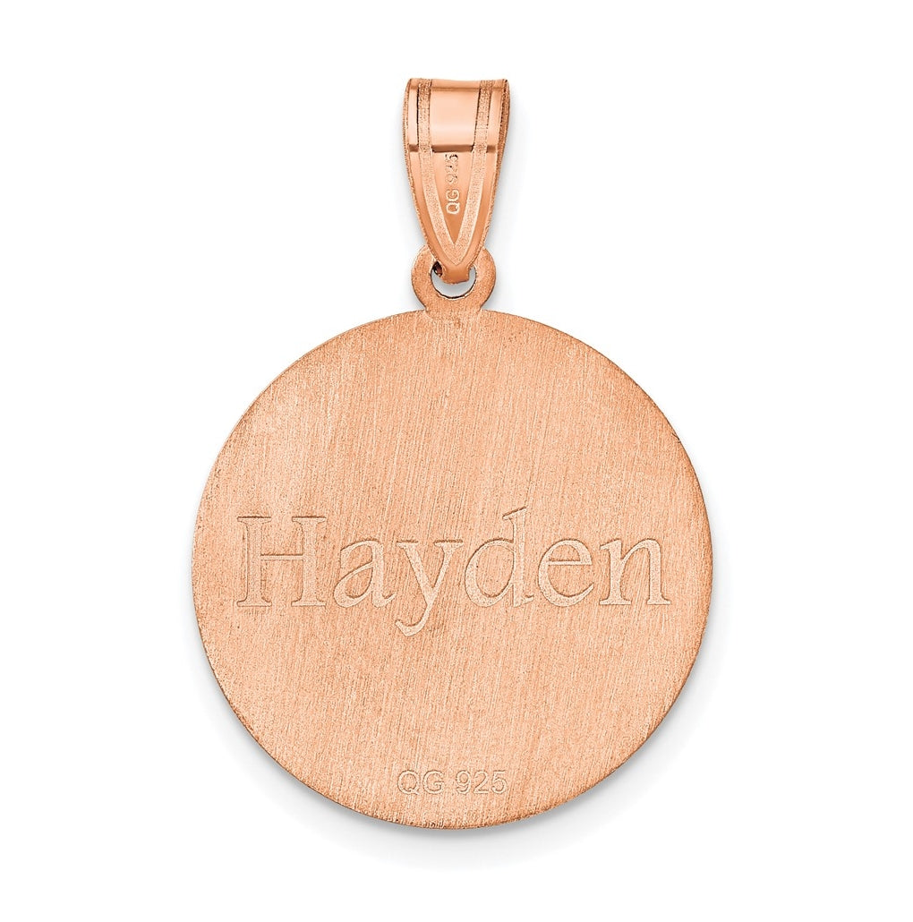 14k Rose Gold Or Sterling Silver Personalized Pendant