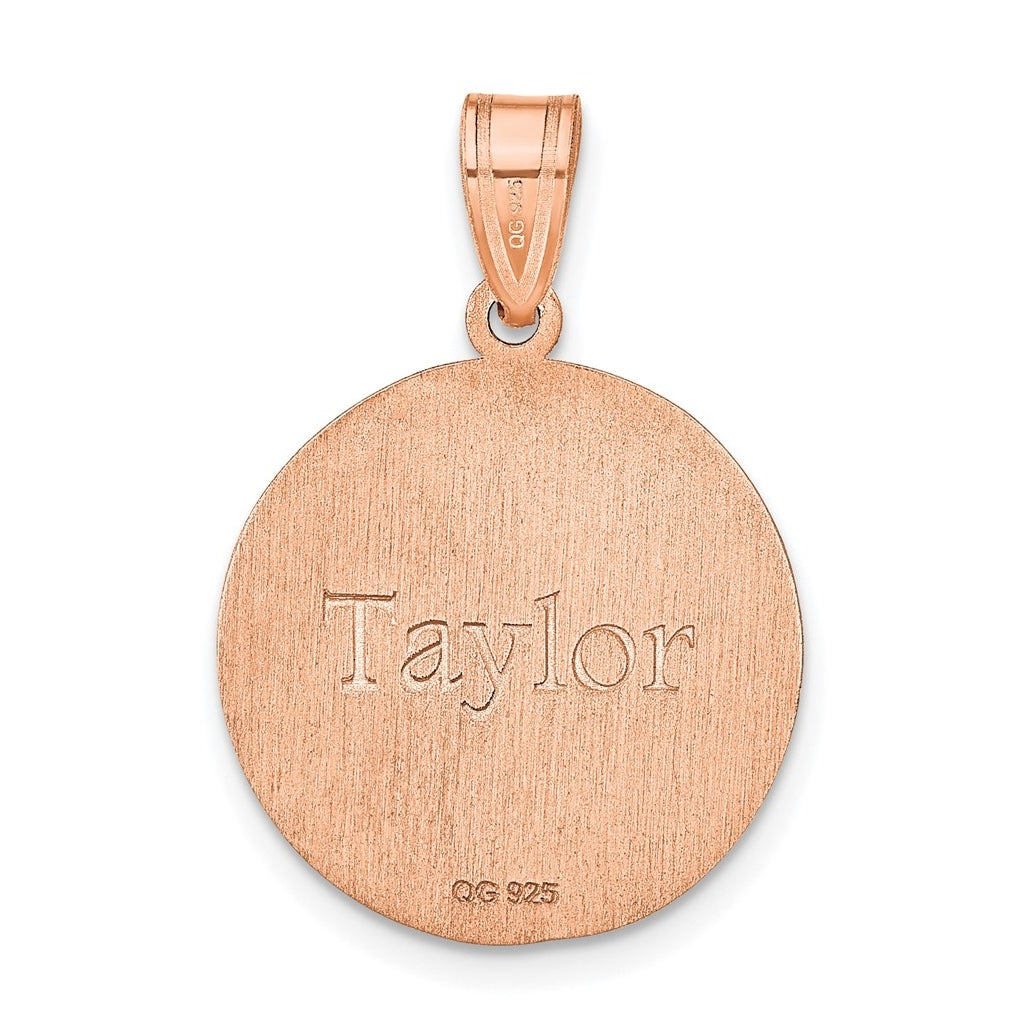 14k Rose Gold Or Sterling Silver Personalized Pendant