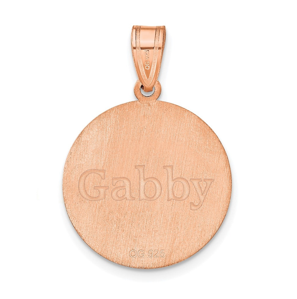 14k Rose Gold Or Sterling Silver Personalized Pendant