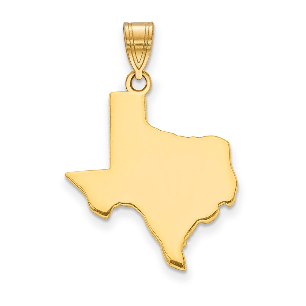 10K Yellow Gold Texas State Pendant