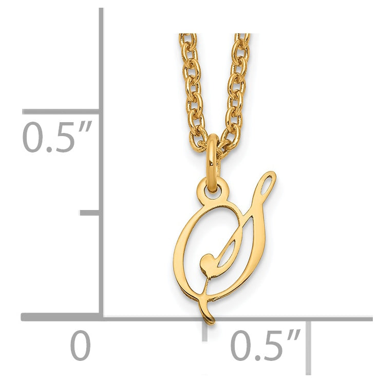 Sterling Silver Gold plated Letter S Initial Necklace