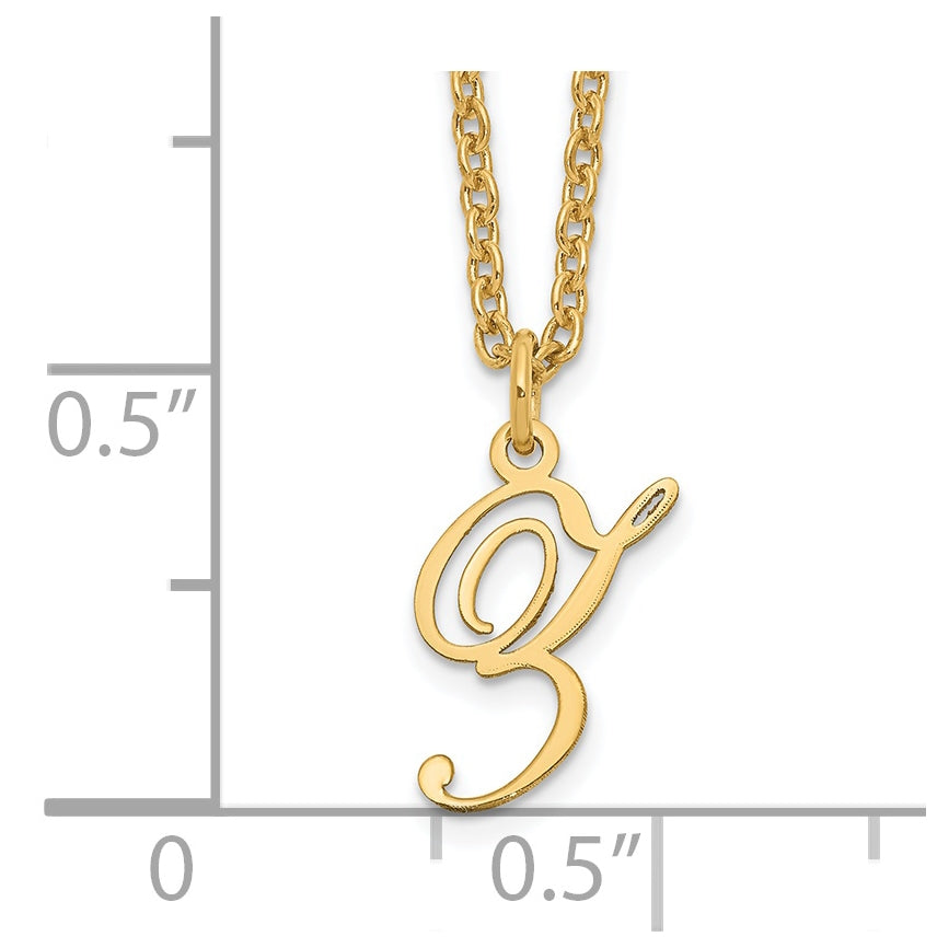 Sterling Silver Gold plated Letter Z Initial Necklace