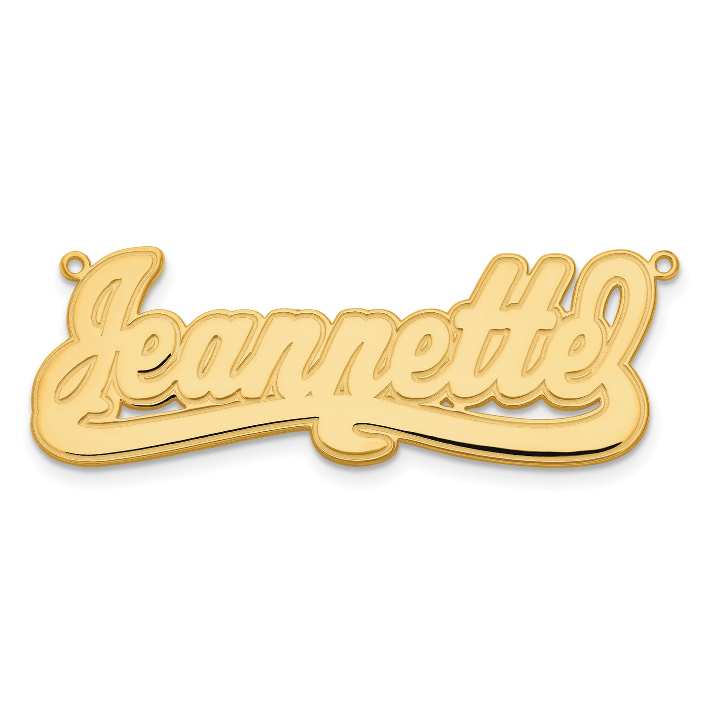 Sterling Silver Gold plated Etched Name Plate