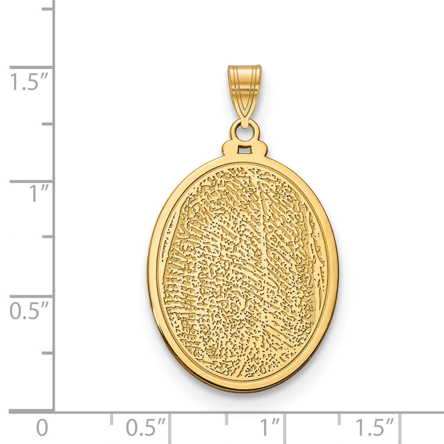 Sterling Silver Gold plated Oval Fingerprint Pendant