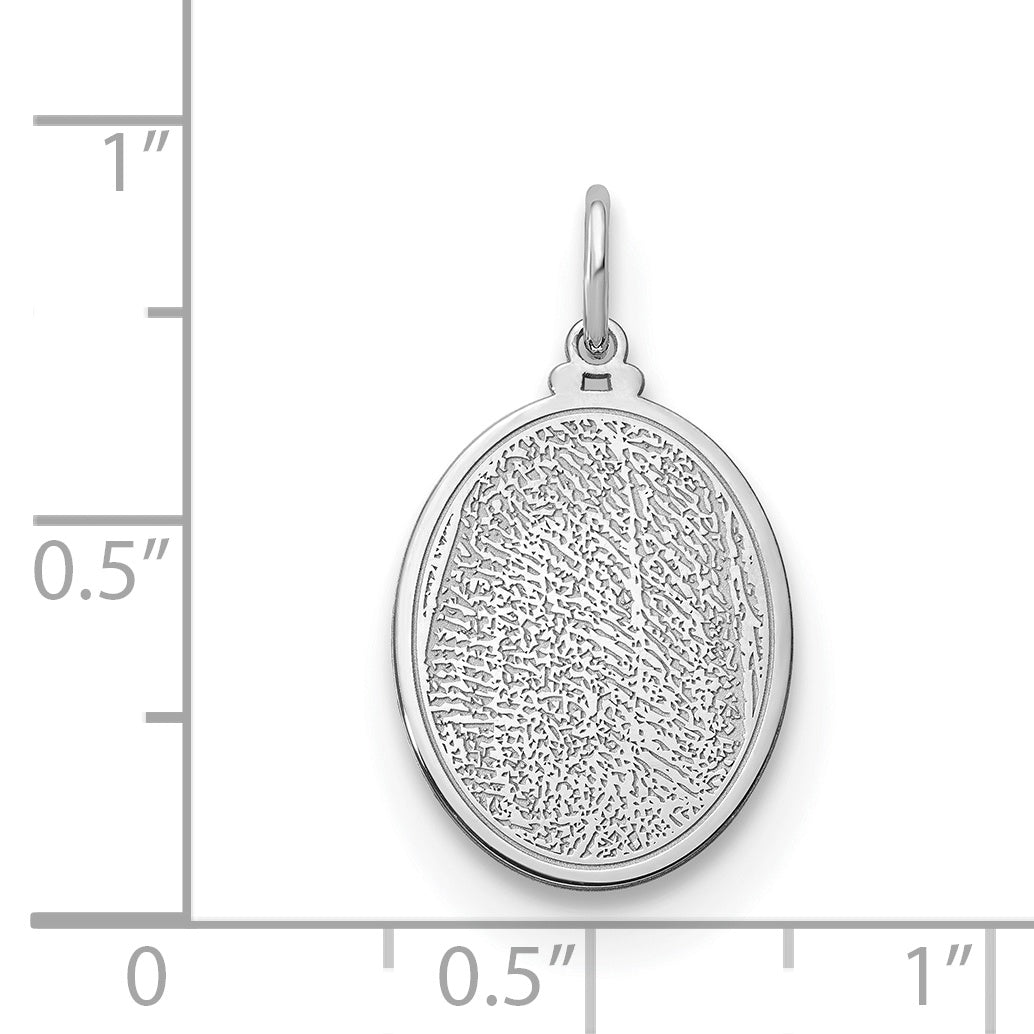 14K White Gold Small Fingerprint Charm