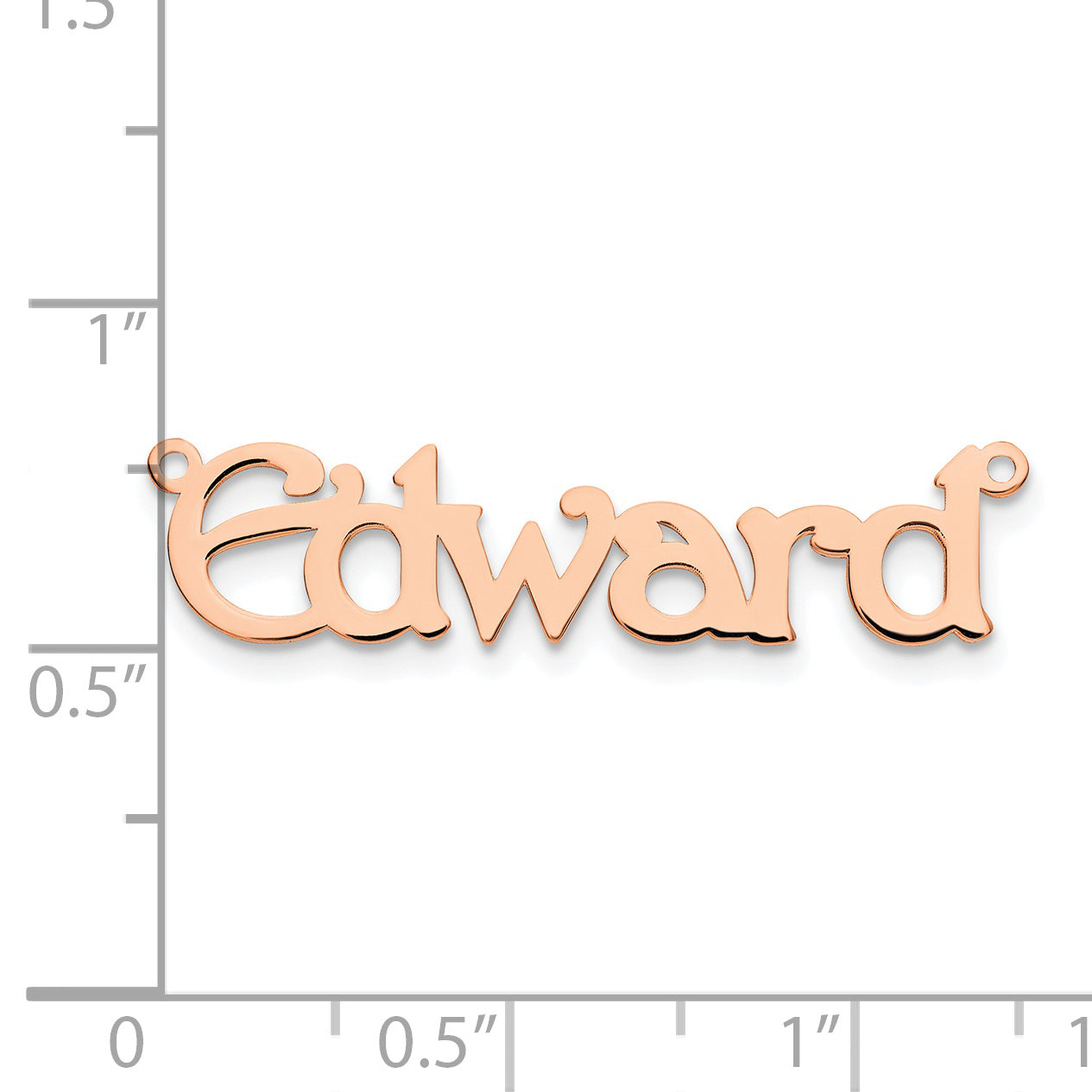 14K Rose Gold Polished Bouquet Font Name Plate
