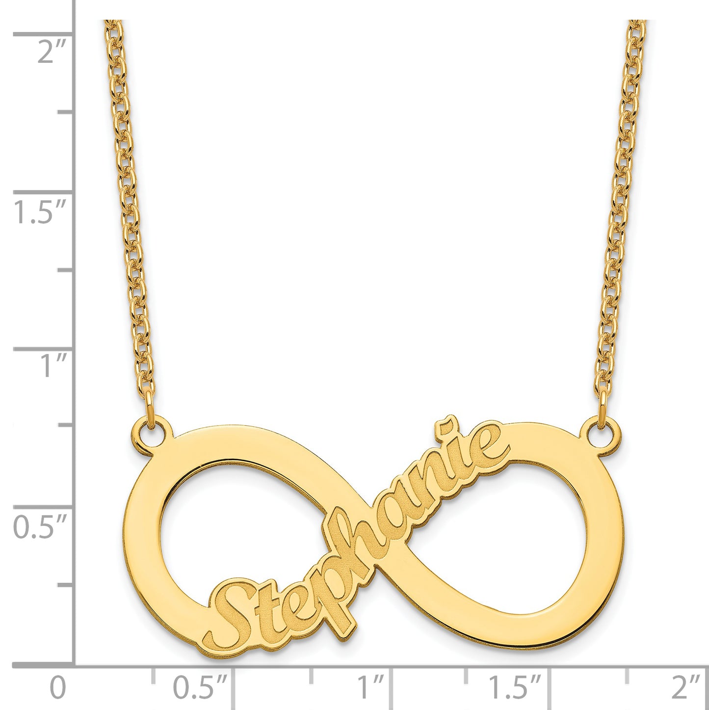 Sterling Silver Gold plated 1 Name Infinity Necklace