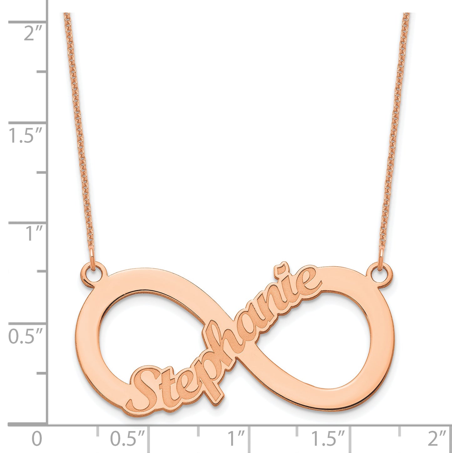 14K Rose Gold 1 Name Infinity Necklace