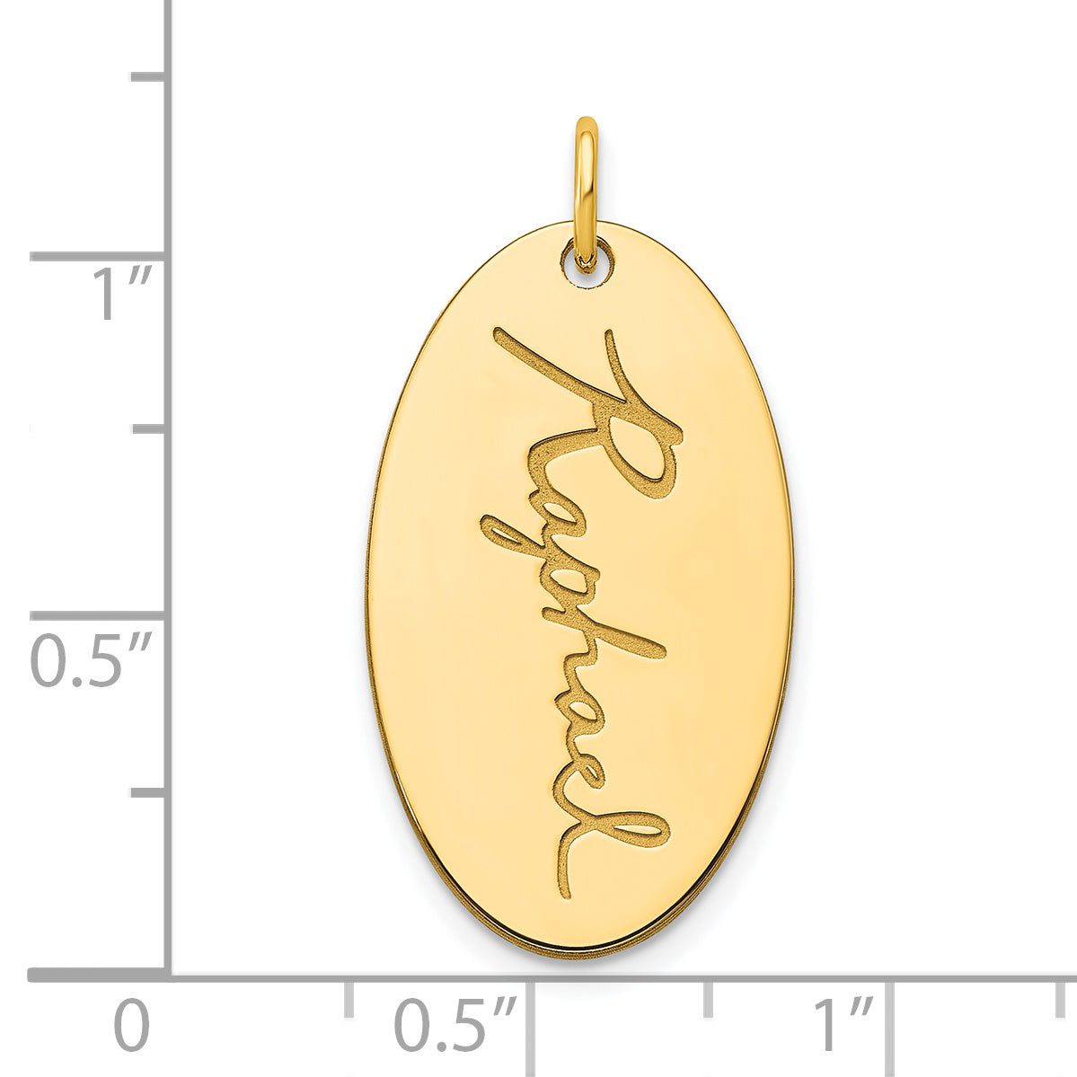 Sterling Silver Gold plated Oval Signature Charm