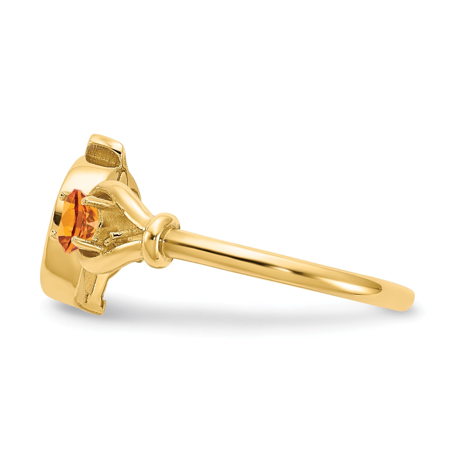 14K Yellow Gold Letter D with Birthstone Ring, Size 7